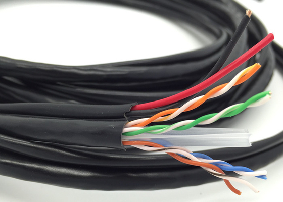UTP CAT6+2C CCTV Siamese Camera Cable 4 Pair BC 18AWG CCA For CCTV Installation