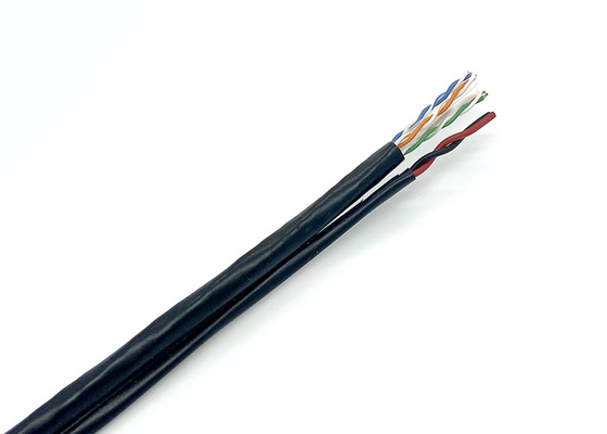 UTP CAT6+2C CCTV Siamese Camera Cable 4 Pair BC 18AWG CCA For CCTV Installation
