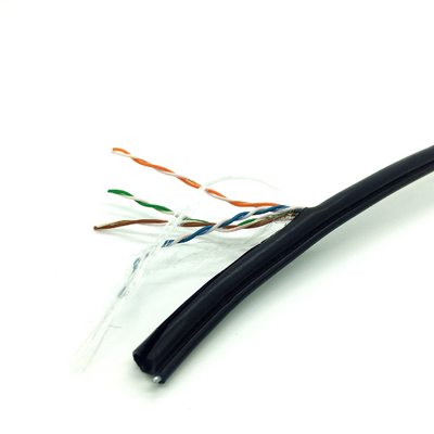 Outdoor UTP Network Lan Bulk CAT5E Cable With Steel Messenger Twisted Wire
