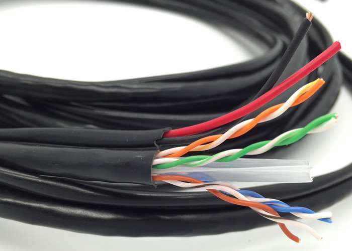 UTP CAT6+2C CCTV Siamese Camera Cable 4 Pair BC 18AWG CCA For CCTV Installation
